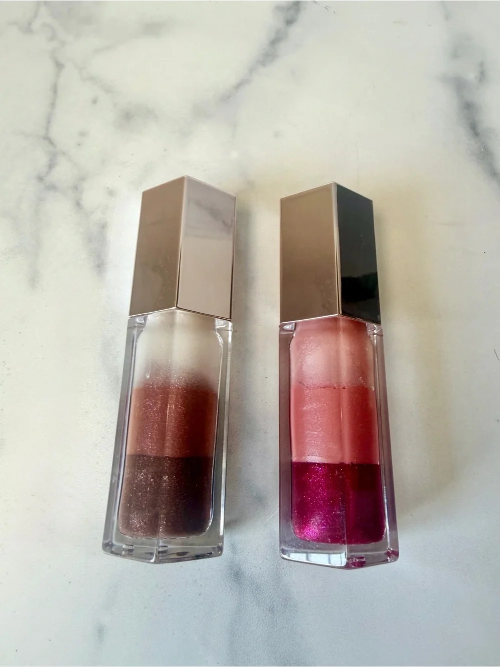 NEW Fenty Beauty Gloss Bomb Stackz Duo Sugar Plumz + Spiked Hot Chocolit